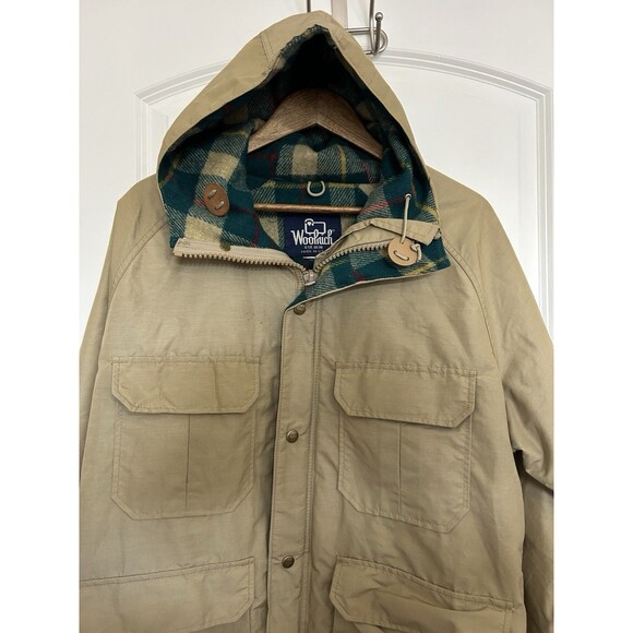 Woolrich Mens Jacket Large Mountain Parka Wool Lined Chore Coat USA Vintage - Picture 2 of 12